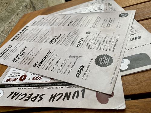 menu at Burgerheart in Regensburg