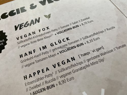 vegan burgers at Burgerheart in Regensburg