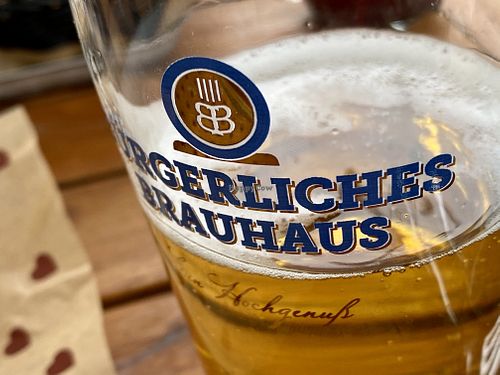 local beer at Burgerheart in Regensburg