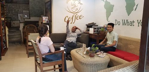 Inside at Travel Yoga Cafe in New Delhi