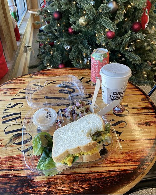 Delicious 😋 curry chick pea sandwich 🥪  #Veganuary at Wright's Natural Market in New Port Richey