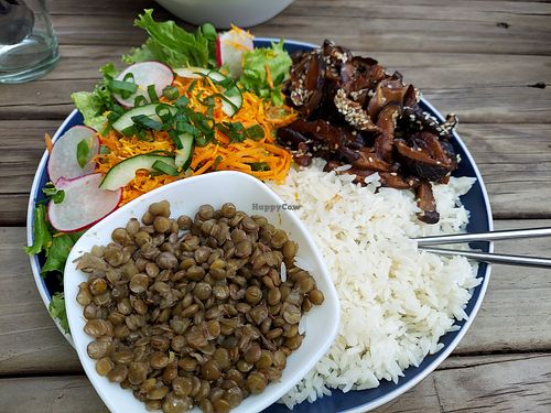 Lentil bowl at Café Rojo  in San Jose