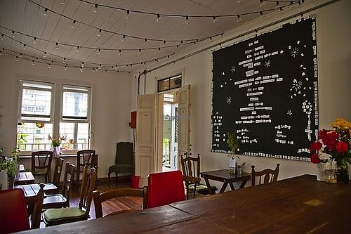 Inside at Café Rojo  in San Jose