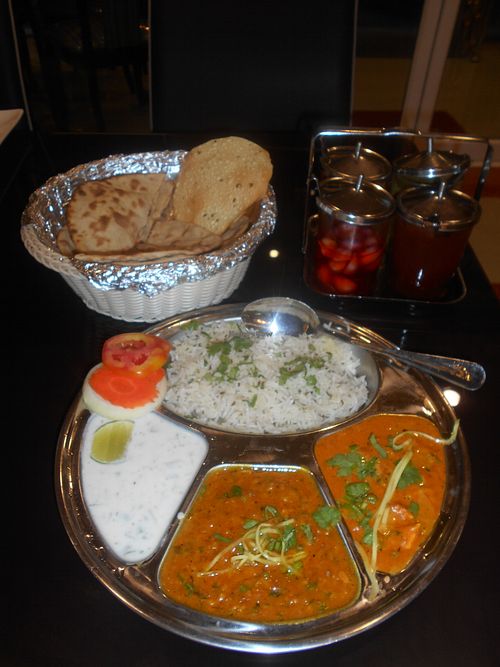 Thali at Rajputana Indian Restaurant in Pattaya