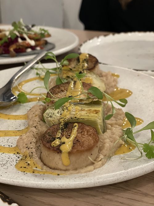 Scallops   at Stem & Glory in London