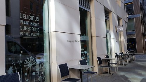 Outside  at Stem & Glory in London