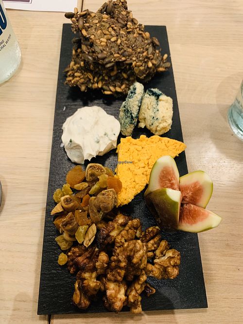Cheese platter at Stem & Glory in London