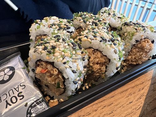 vegan 'tuna' california rolls  at Yooji's Sushi - Bahnhofstrasse in Zurich