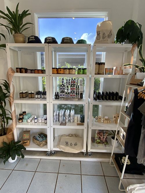 Body care products  at Kauai Juice Co. in Koloa