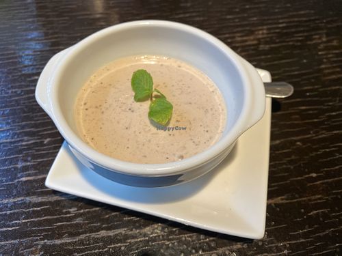 Vegan pudding at Shiro Gyoza Dining in Myoko