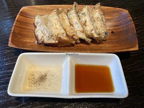 Vegan gyoza at Shiro Gyoza Dining in Myoko