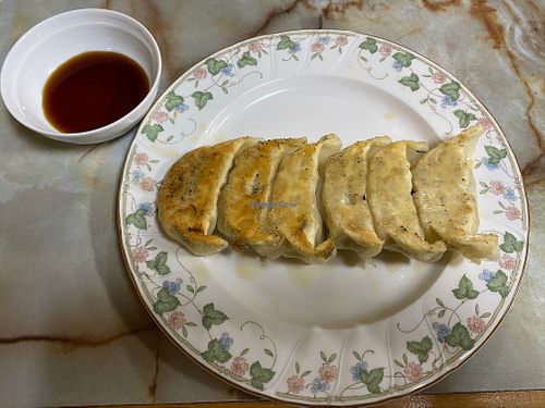 Vegan gyoza at K Kitchen Green in Myoko