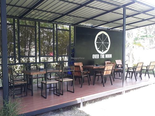 Outside seating area at Over The Moon in Koh Phangan
