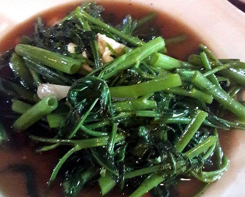 Fried morning glory was great.  at Yawee in Koh Lanta