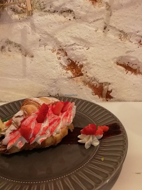Croissant at Vegan Makaron in Moscow