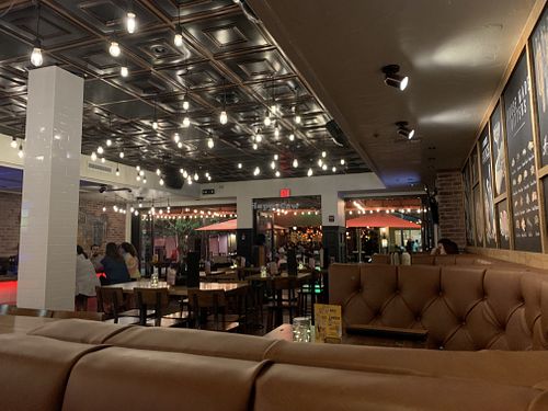 Inside the restaurant looking toward Clematis St.  at Batch in West Palm Beach