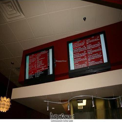 menu system at Red Velvet Cafe - Sahara in Las Vegas