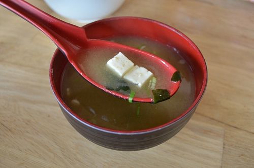 Miso soup included in lunch special at Cha-Ya in Berkeley