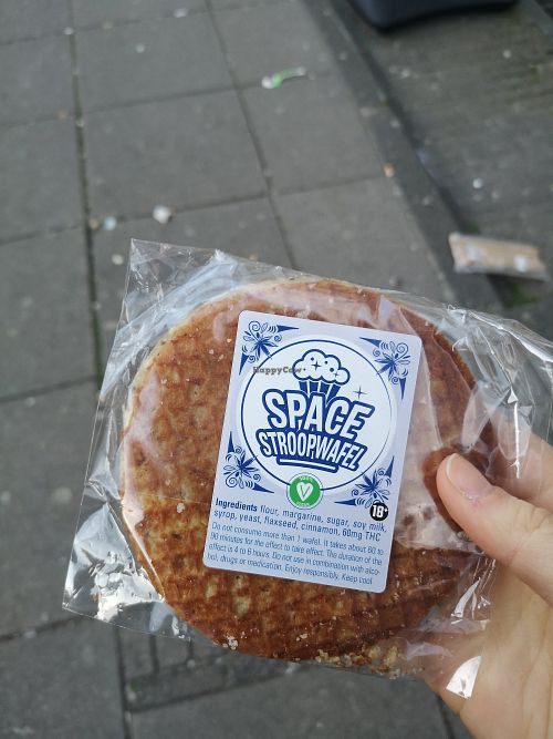 Space Stroopwafel containing 0.5g of weed at Abraxas in Amsterdam