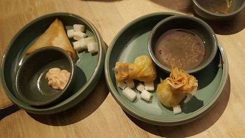 Fried dumplings and rolls, delicious! at Sadhu in Hanoi