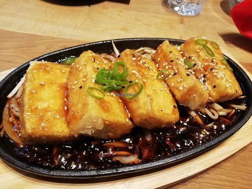 Tofu teriyaki at Korean BBQ & Vegan in East London