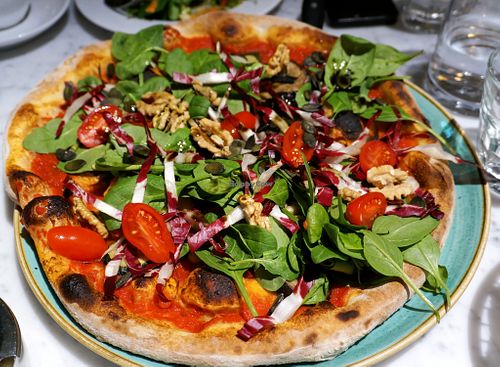 Pizza Semi e Ceci (vegan) at Molino Pizzeria Ristorante in Geneva