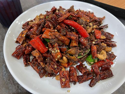 Mala chicken again $15  at Lin Lin Vegetarian Delight 霖霖素食 in East Singapore