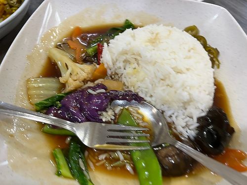 Luoyang veggie rice $6  at Lin Lin Vegetarian Delight 霖霖素食 in East Singapore