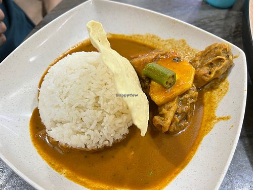 Assam rice - $4.50 very nice  at Lin Lin Vegetarian Delight 霖霖素食 in East Singapore