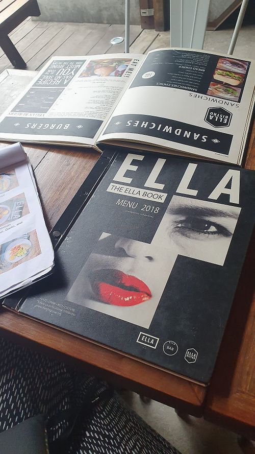 Menu at Ella in Phuket