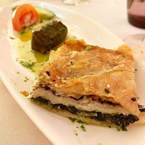 Vegan Spanakopita & dolma at El Greco in Helsinki