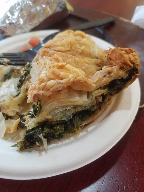 Spanikopta at Vegan Community Kitchen in Apex