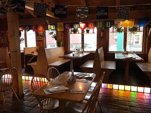 Window seats at The Mex in Ellsworth