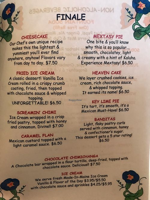 Desserts at The Mex in Ellsworth