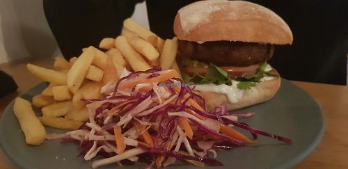 Falafel Burger at The Carringbush Hotel in Abbotsford