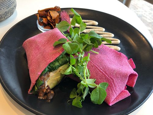 Vegan gf breakfast bean & avo wrap at Yo Goodness in Cape Town