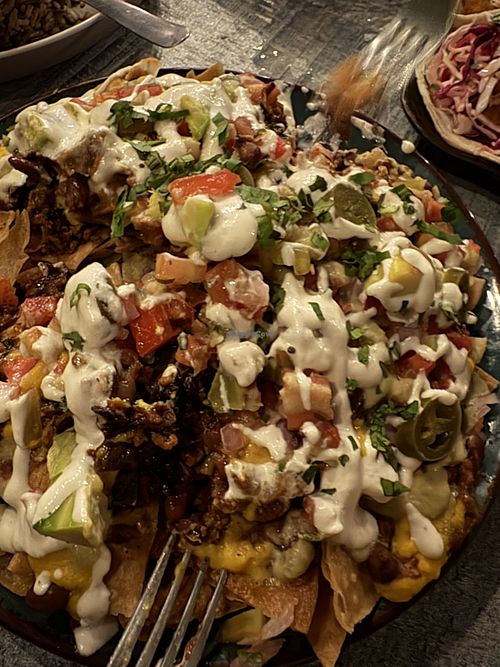 Vegan nachos MASSIVE  at Coco Calala in Leon