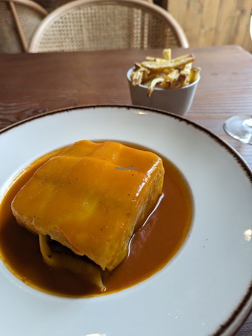 Cheese sandwich with fries at Kong - Food Made With Compassion in Lisbon