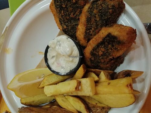 Fish and chips at Kong - Food Made With Compassion in Lisbon