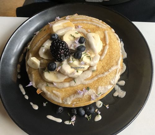 Banana’s Foster Pancakes at Plant Food + Wine in New York City