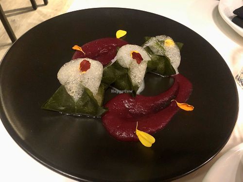 Devine kimchi dumplings at Plant Food + Wine in New York City