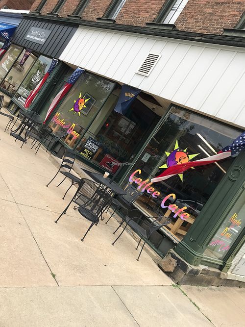 located on Main and Wellsboro in the middle of town  at Night and Day Coffee in Mansfield