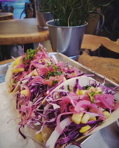 Jackfruit tacos at Shaka Bowl in Hoboken