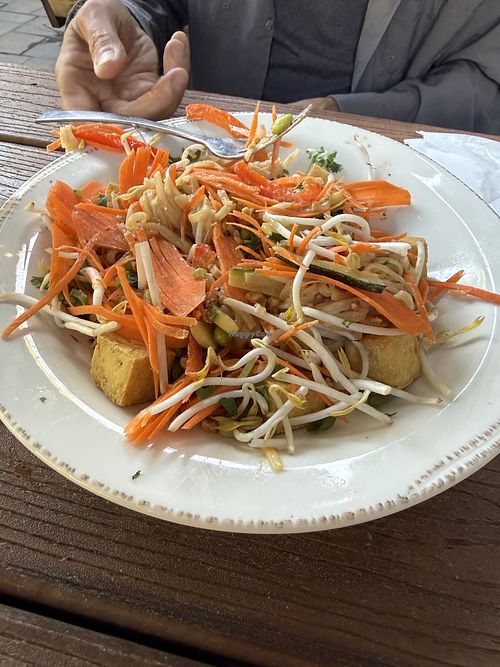 Spicy vegan noodles   at Snake River Brewing in Jackson