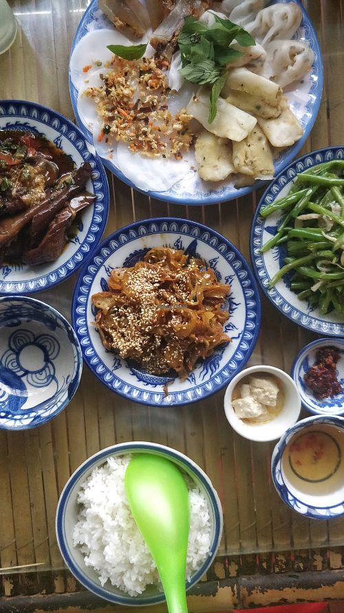 pick a bunch of dishes and share at Lien Hoa in Hue