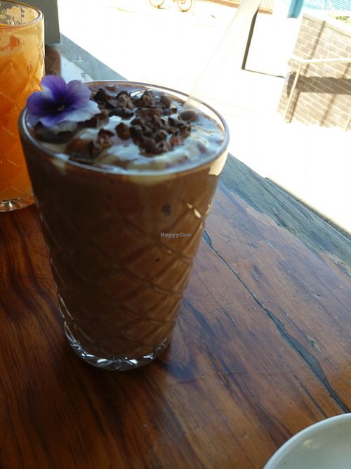 Choc smoothie at Khamsa in Erskineville