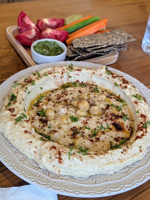 Hummus plate at Deli Devi in Koh Phangan