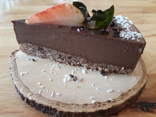 Chocolate cheesecake (heaven) at Deli Devi in Koh Phangan