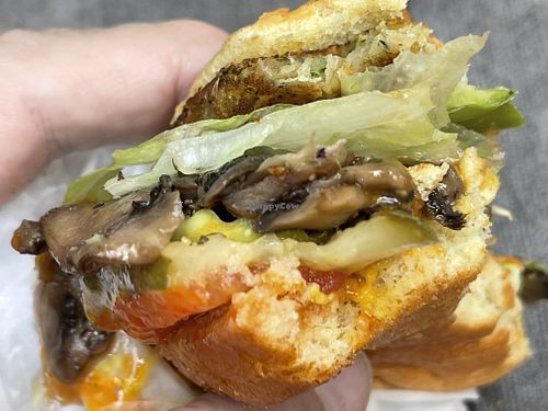 And plenty of added mushrooms! at Elevation Burger in Aberdeen