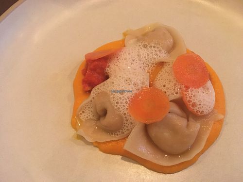 Pasta with kimchi filling at Arkhe in Lisbon